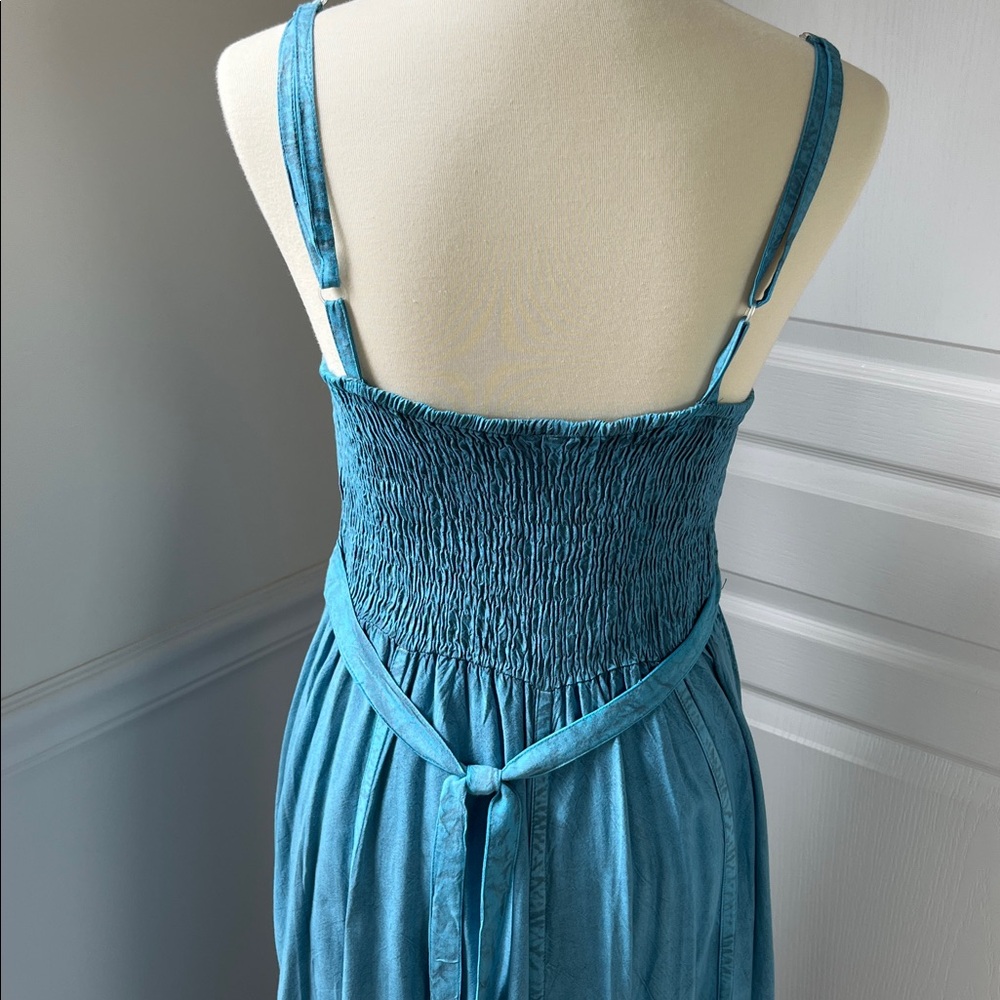Advance Apparels Teal Embroidered Dress - Picture 6 of 11